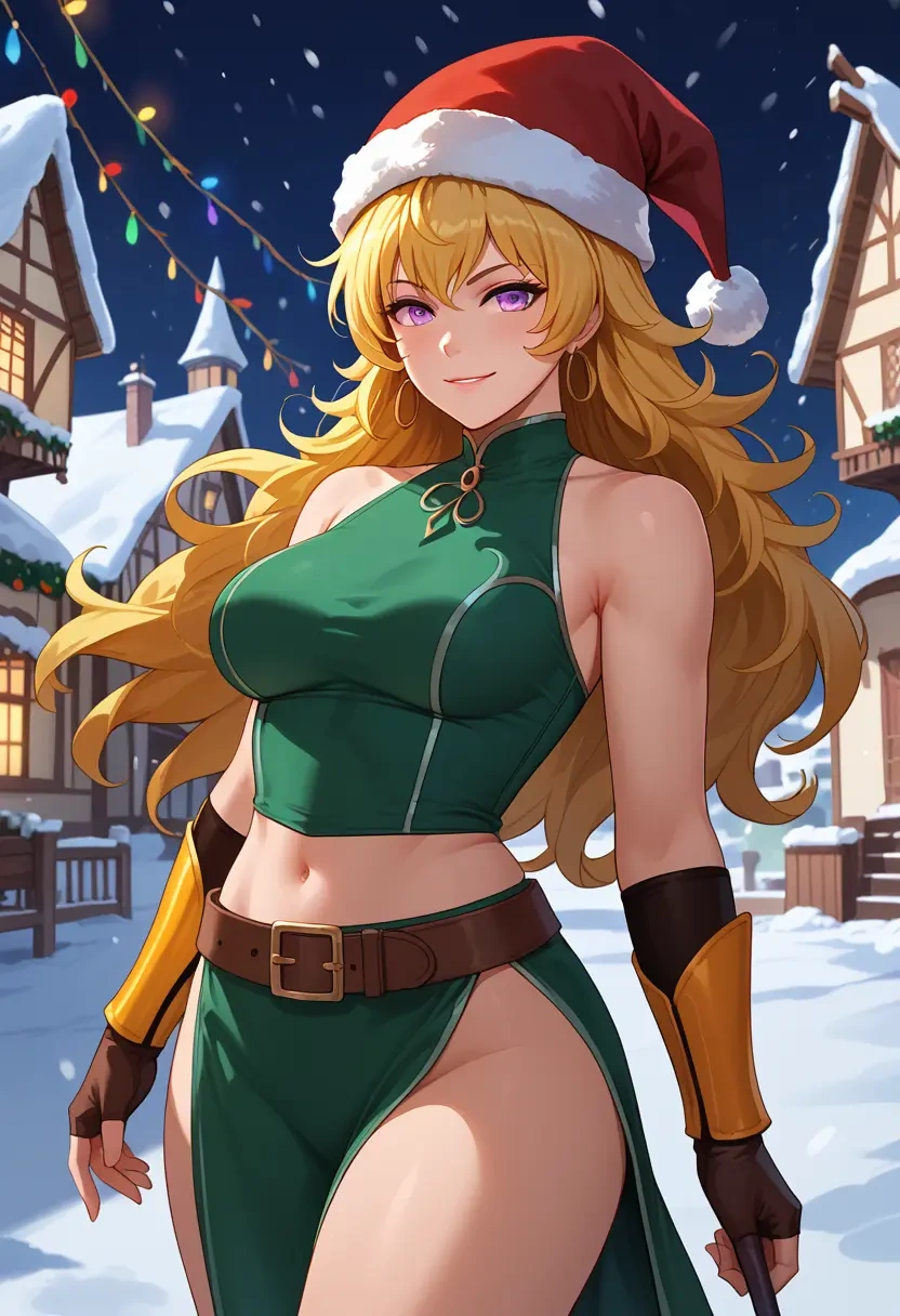 rwby,yang_xiao_long,Christmas,dress  - 