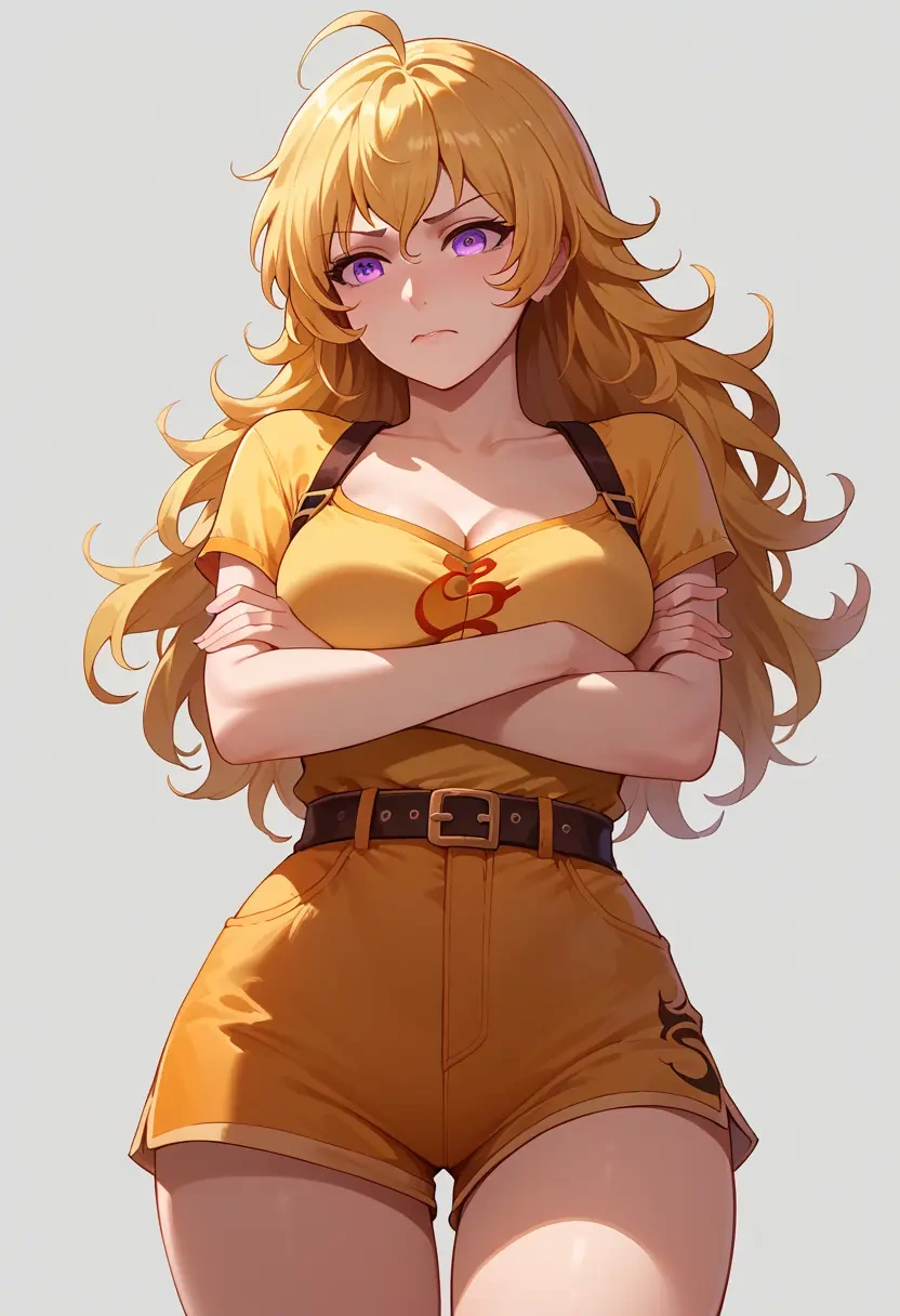 rwby,yang_xiao_long,jogger shorts,oversized tank  - 