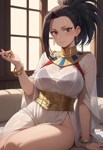 boku_no_hero_academia,yaoyorozu_momo,Egyptian  - AI generated anime art