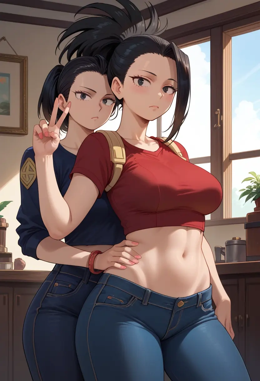 boku_no_hero_academia,yaoyorozu_momo,crop top  - 