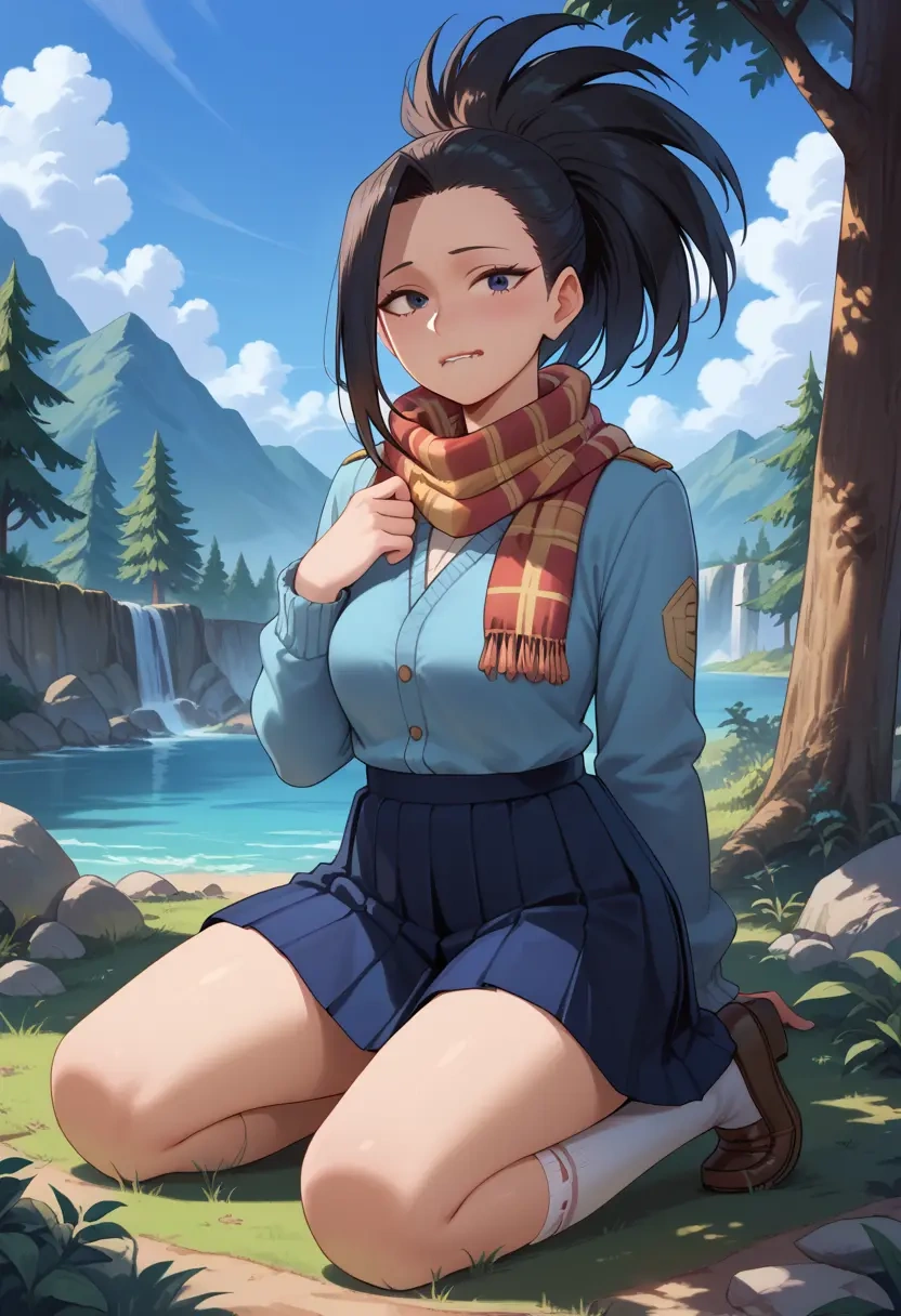 boku_no_hero_academia,yaoyorozu_momo,spring,student uniform,cardigan  - 