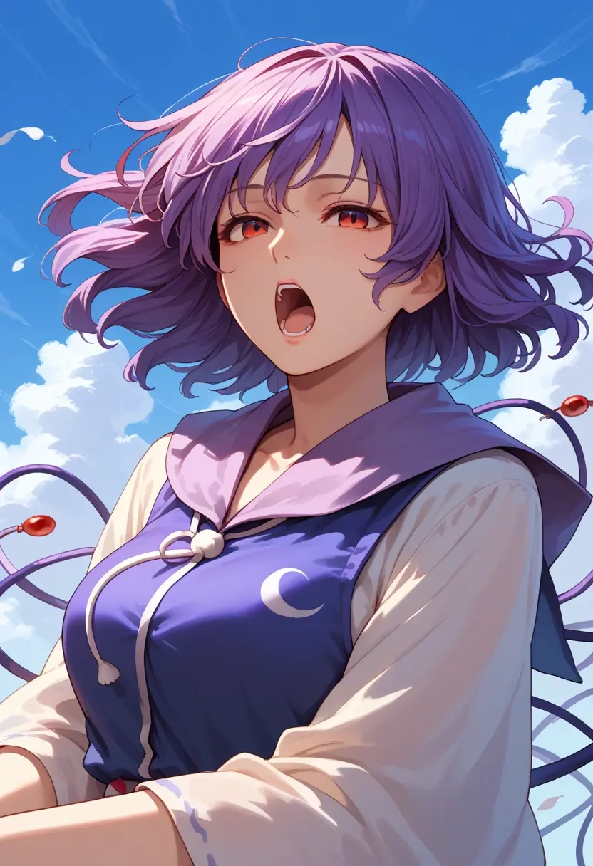 touhou,yasaka_kanako,crop windbreaker,shorts  - 