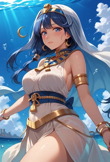 kantai_collection,yayoi_(kancolle),Egyptian  - AI generated anime art