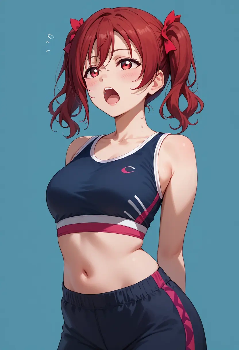 love_live,yazawa_nico,sports crop,high-waisted shorts  - 