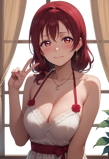 love_live,yazawa_nico,dress,halter,layered tulle  - AI generated anime art