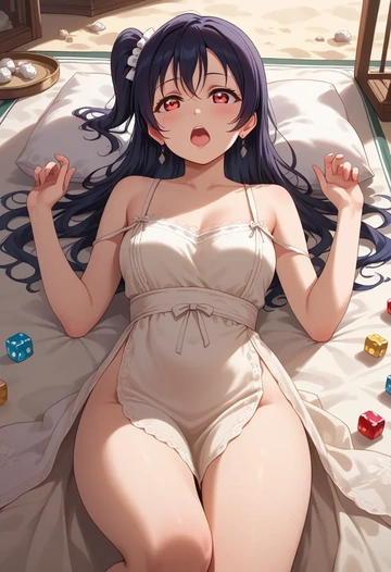 love_live,yazawa_nico,silk slip dress  - AI generated anime art