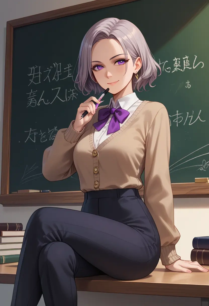 darker_than_black,yin_(darker_than_black),teacher, sweater  - 