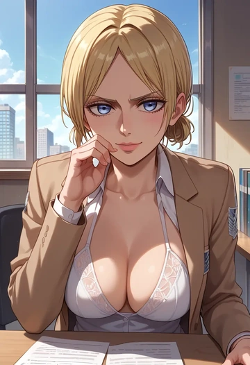 shingeki_no_kyojin,ymir_(shingeki_no_kyojin),OL, bikini, sexy  - AI generated anime art