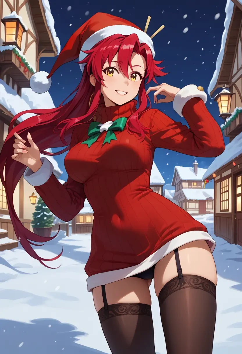 tengen_toppa_gurren_lagann,yoko_littner,sweater,stockings,Thigh garters  - 