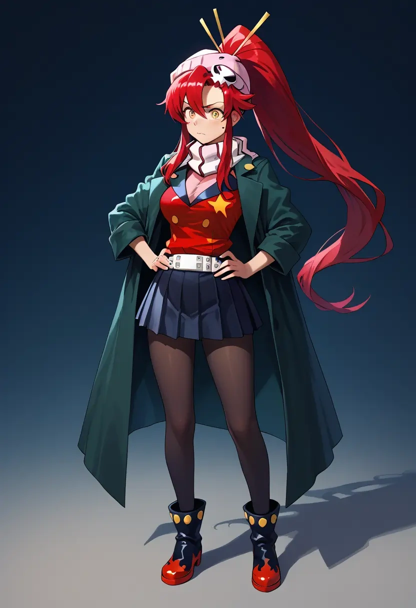 tengen_toppa_gurren_lagann,yoko_littner,winter,student uniform,duffle coat  - 