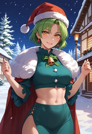 touhou,yorigami_jo_on,Christmas,dress  - AI generated anime art