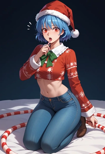 touhou,yorigami_jo_on,Christmas  - AI generated anime art