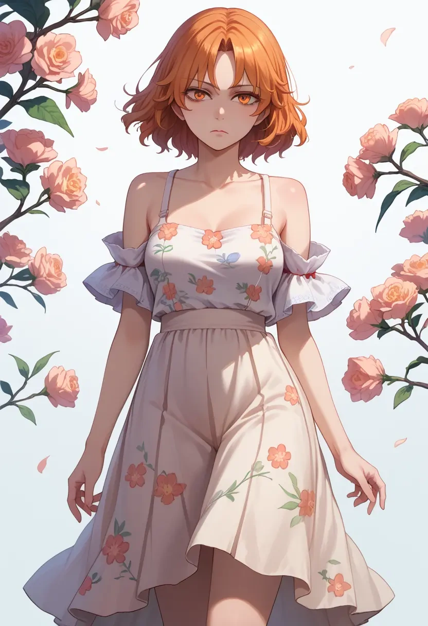 touhou,yorigami_jo_on,silk slip dress,floral prints  - 