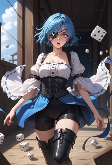 touhou,yorigami_shion,pirate  - AI generated anime art