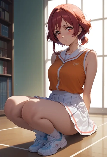 hibike_euphonium,yoroizuka_mizore,tennis skirt  - AI generated anime art