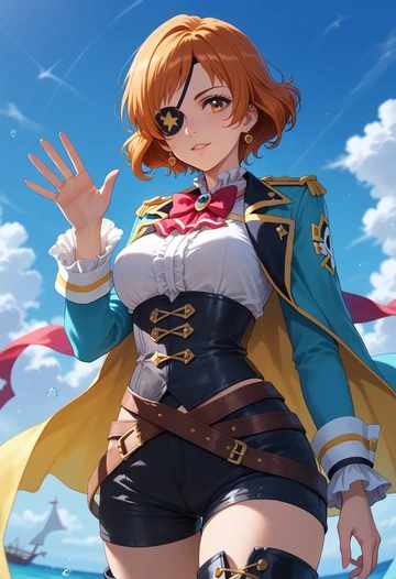 hibike_euphonium,yoroizuka_mizore,pirate  - AI generated anime art