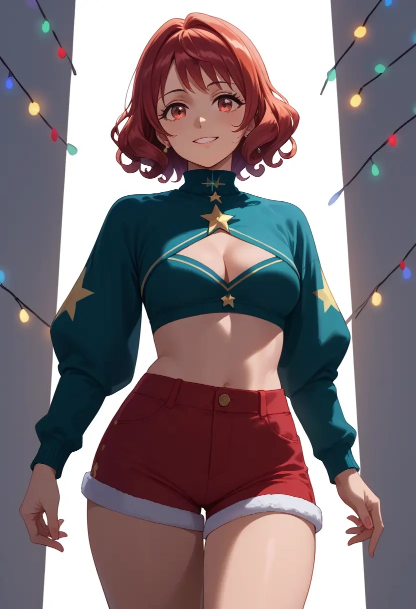 hibike_euphonium,yoroizuka_mizore,Christmas,red velvet shorts  - 