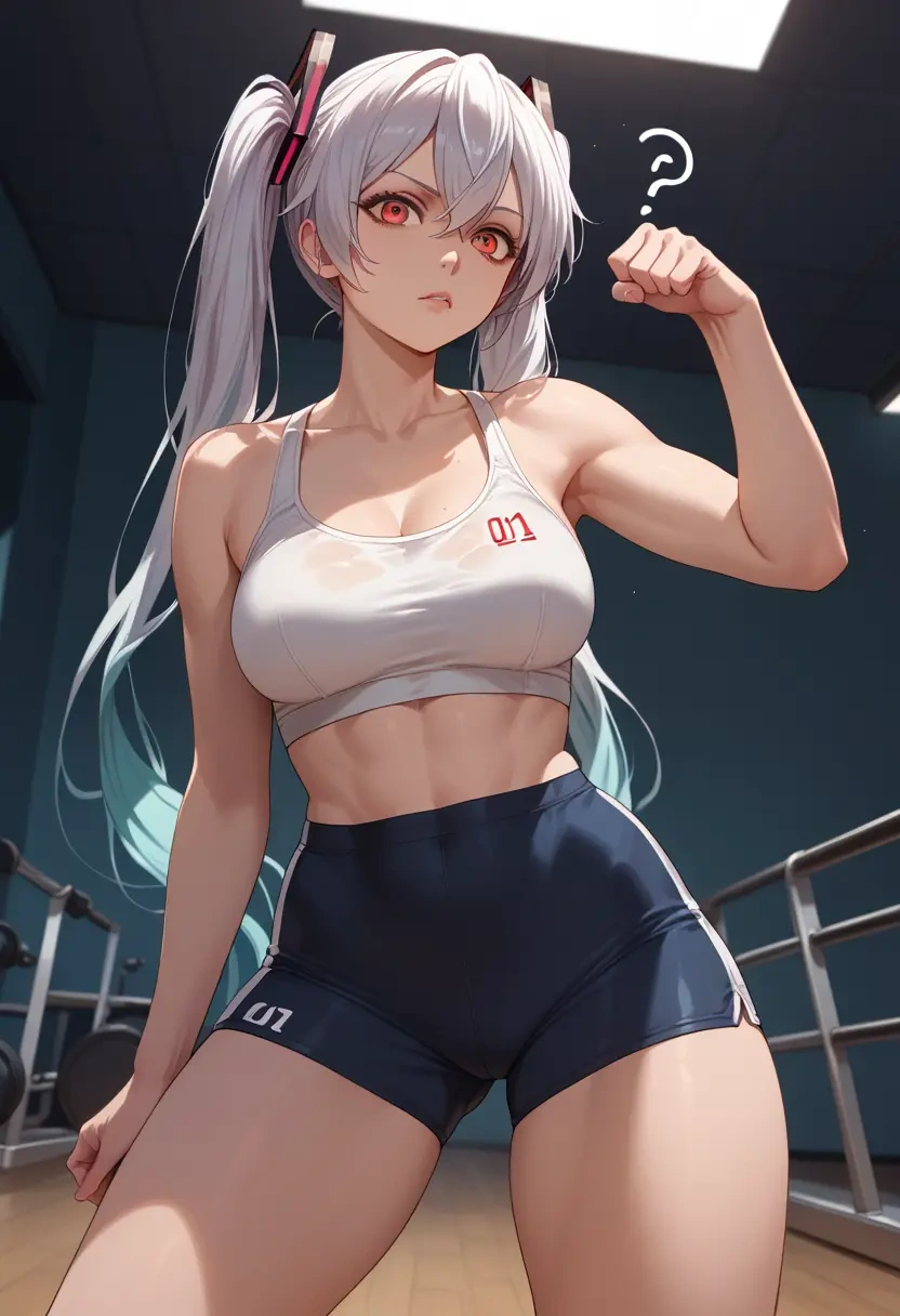 vocaloid,yowane_haku,yoga shorts  - 