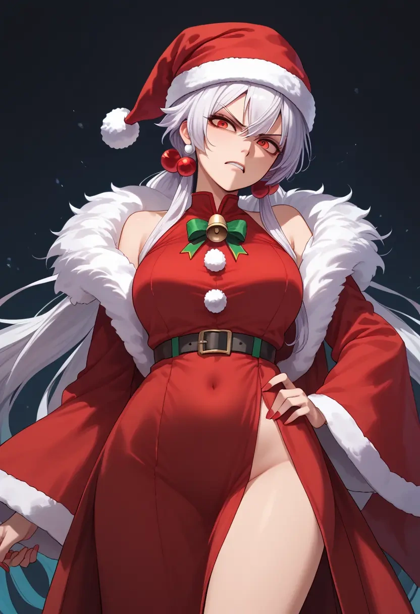 vocaloid,yowane_haku,Christmas,red velvet dress  - 