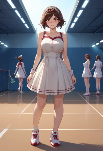 fate_(series),yu_mei-ren_(fate),tennis skirt  - AI generated anime art