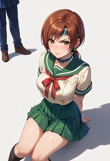 final_fantasy,yuffie_kisaragi,sailor, uniform  - AI generated anime art