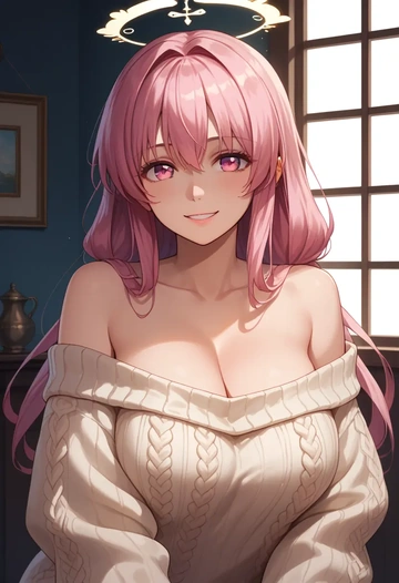 angel_beats,yui_(angel_beats),sweater  - AI generated anime art