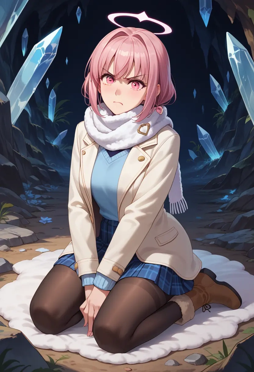 angel_beats,yui_(angel_beats),winter,student uniform,down jacket  - 