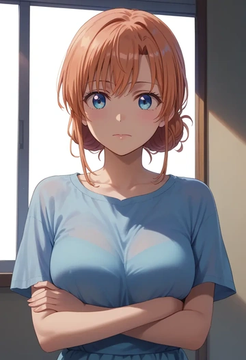 yahari_ore_no_seishun_lovecome_wa_machigatteiru,yuigahama_yui,pajamas  - AI generated anime art