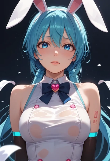 vocaloid,yuki_miku,bunny girl, sexy  - AI generated anime art