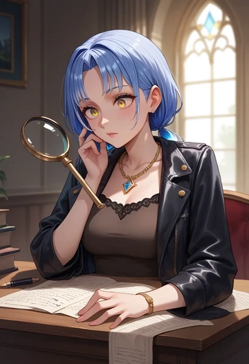 hololive,yukihana_lamy,detective  - AI generated anime art