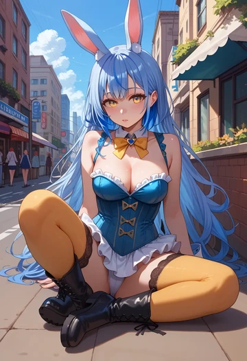 hololive,yukihana_lamy,bunny girl  - AI generated anime art