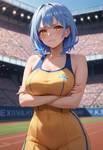 hololive,yukihana_lamy,athletic  - AI generated anime art