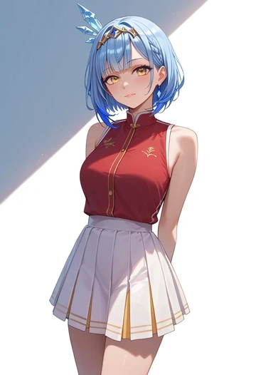 hololive,yukihana_lamy,tennis skirt  - AI generated anime art