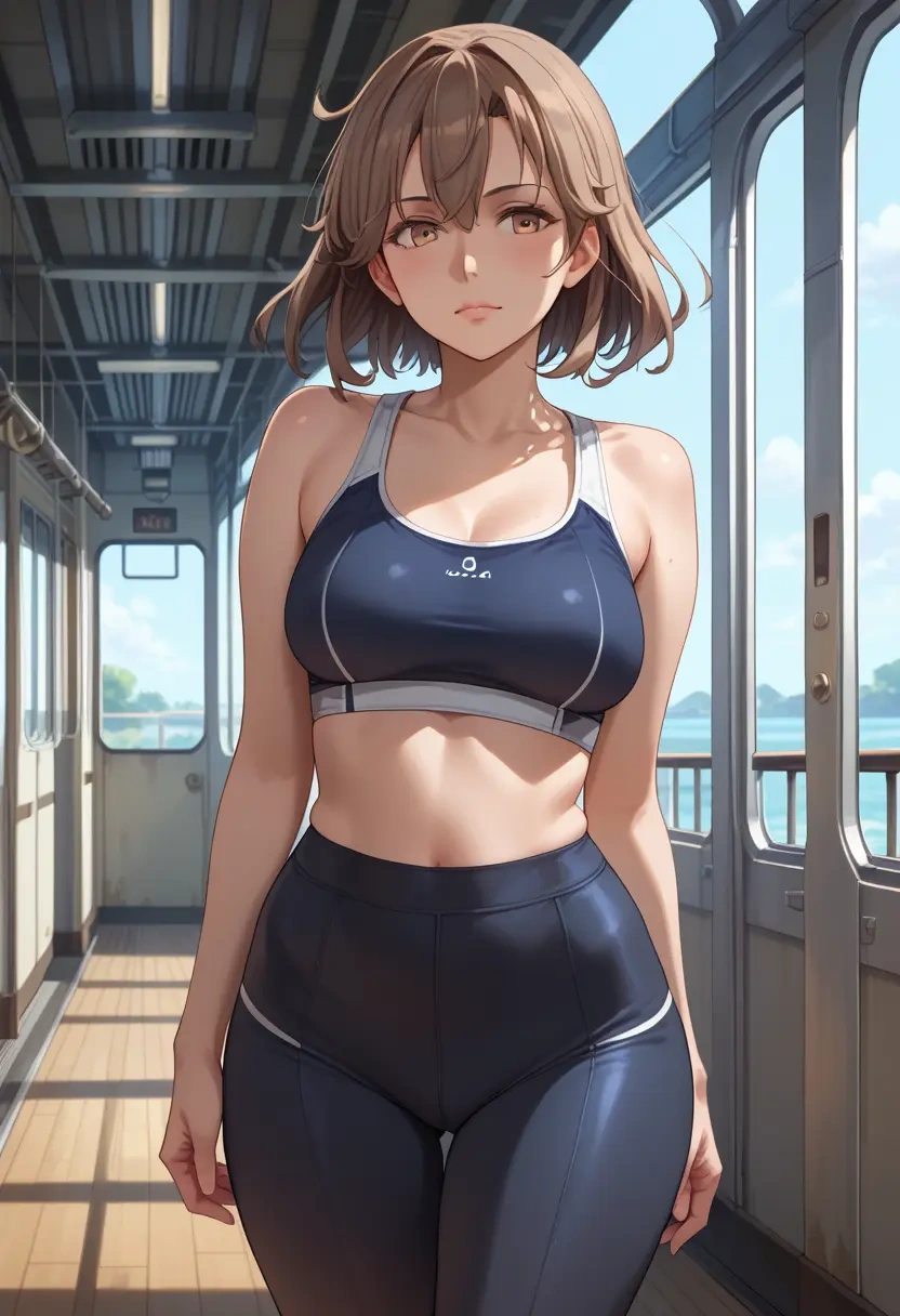 kantai_collection,yukikaze_(kancolle),yoga shorts, bra  - 