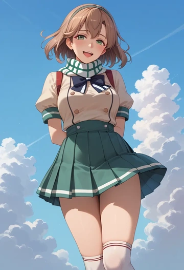 kantai_collection,yukikaze_(kancolle),spring,student uniform,blouse  - AI generated anime art