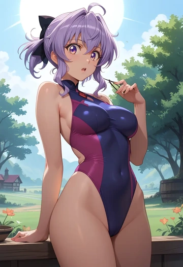 senki_zesshou_symphogear,yukine_chris,swimsuit,sexy  - AI generated anime art