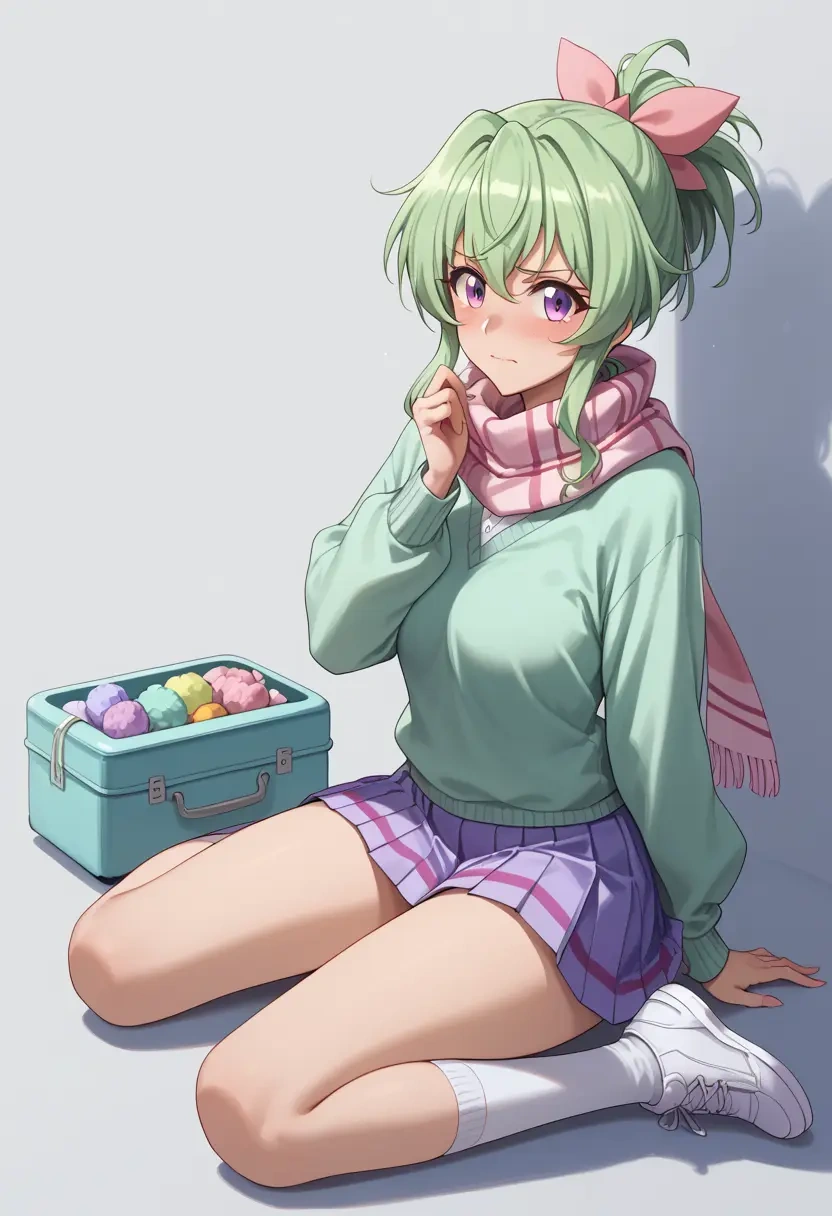 senki_zesshou_symphogear,yukine_chris,spring,student uniform,knit sweater  - 