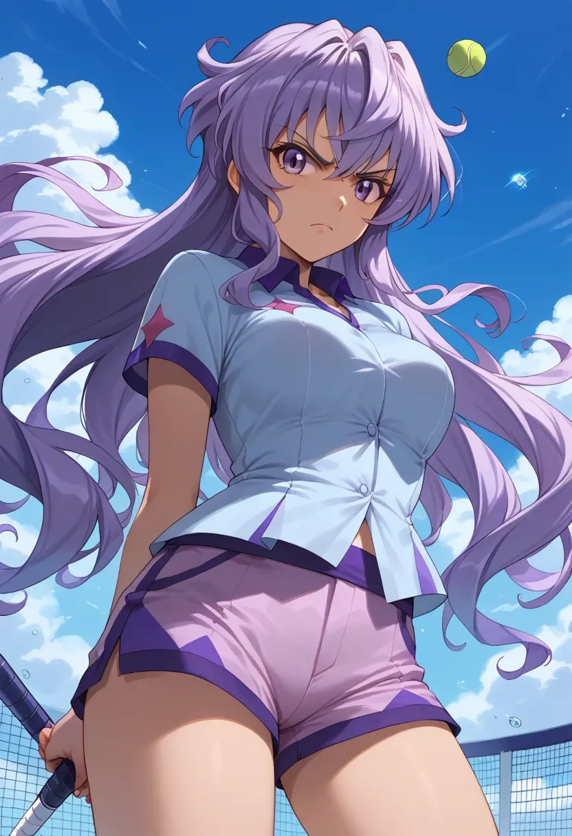 senki_zesshou_symphogear,yukine_chris,tennis polo,skort  - 