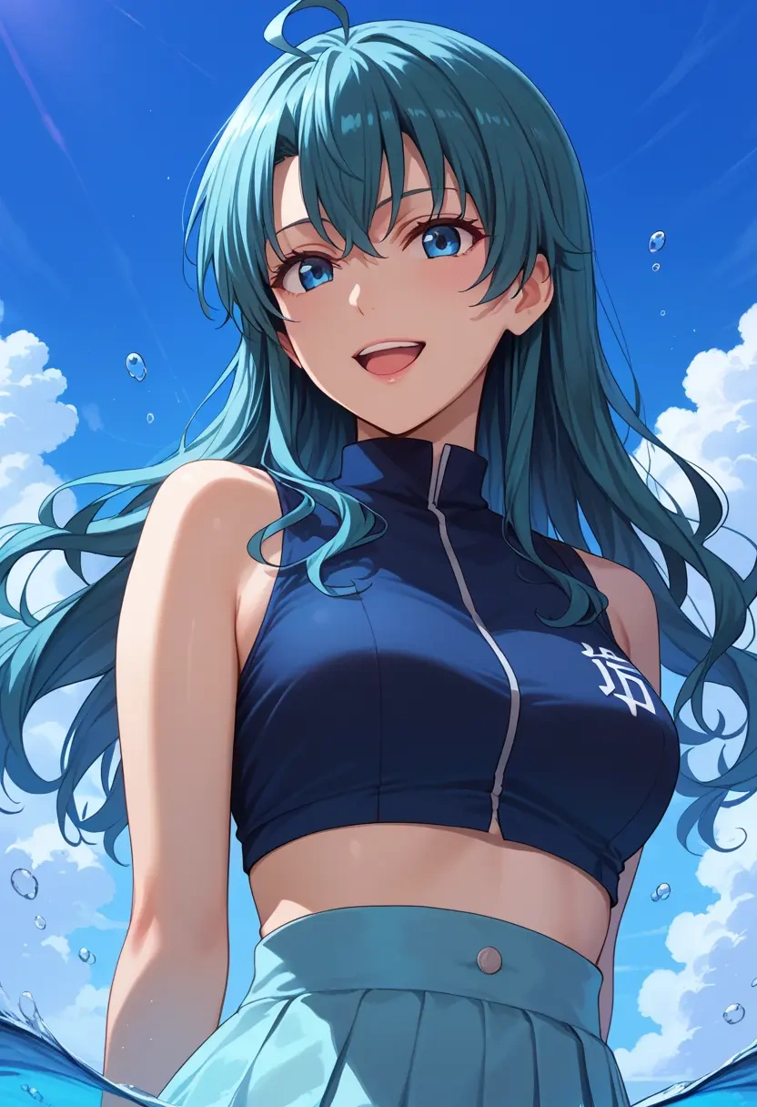 yahari_ore_no_seishun_lovecome_wa_machigatteiru,yukinoshita_yukino,crop top,athletic shorts  - 