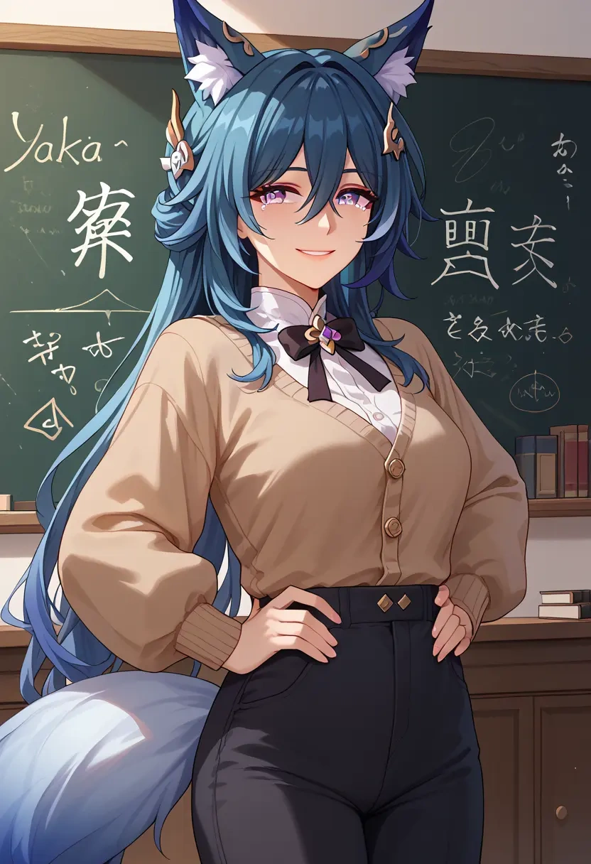 star rail,yukong,teacher, sweater  - 