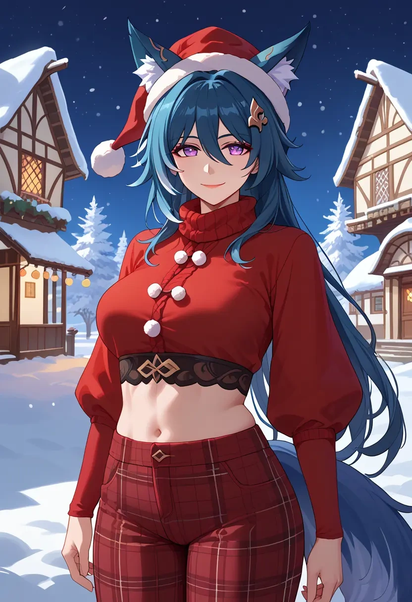 star rail,yukong,Christmas,plaid trousers  - 