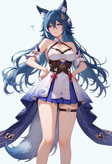 star rail,yukong,silk slip dress  - AI generated anime art