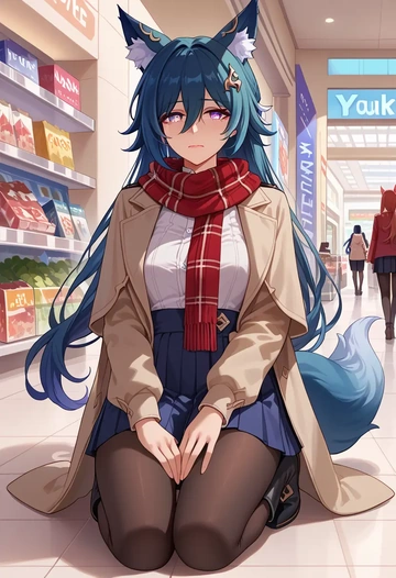 star rail,yukong,winter,student uniform,fur-trimmed coat  - AI generated anime art