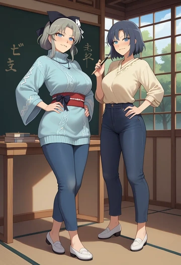 senran_kagura,yumi_(senran_kagura),teacher  - AI generated anime art