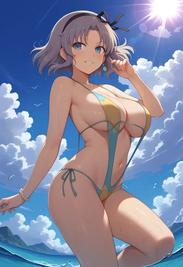 senran_kagura,yumi_(senran_kagura),bikini  - AI generated anime art