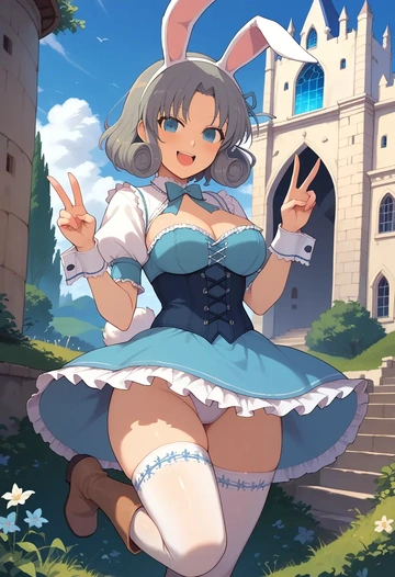 senran_kagura,yumi_(senran_kagura),bunny girl  - AI generated anime art