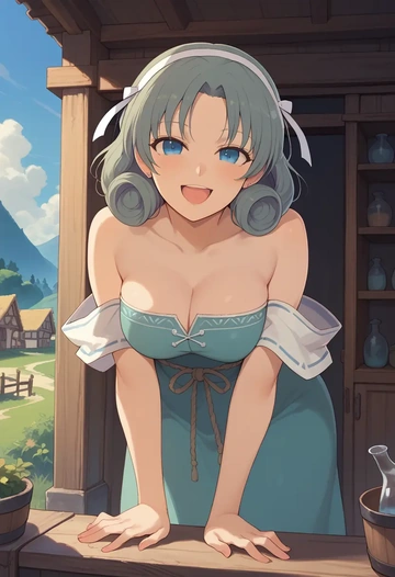 senran_kagura,yumi_(senran_kagura),tube top,jogger shorts  - AI generated anime art