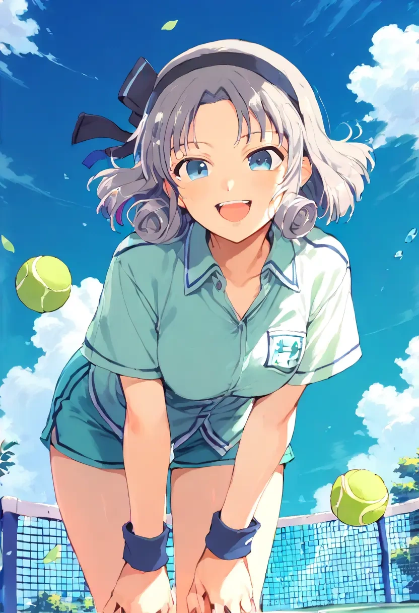 senran_kagura,yumi_(senran_kagura),tennis polo,skort  - 