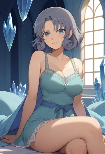 senran_kagura,yumi_(senran_kagura),tank top,mesh,cycling shorts  - AI generated anime art