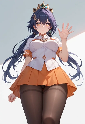 star rail,yunli,nurse pantyhose,mini skirt, sexy  - AI generated anime art